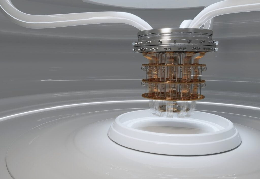 Image of a superconducting quantum computer